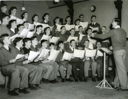 Senior School with George Logie Smith conducting, circa 1950s.